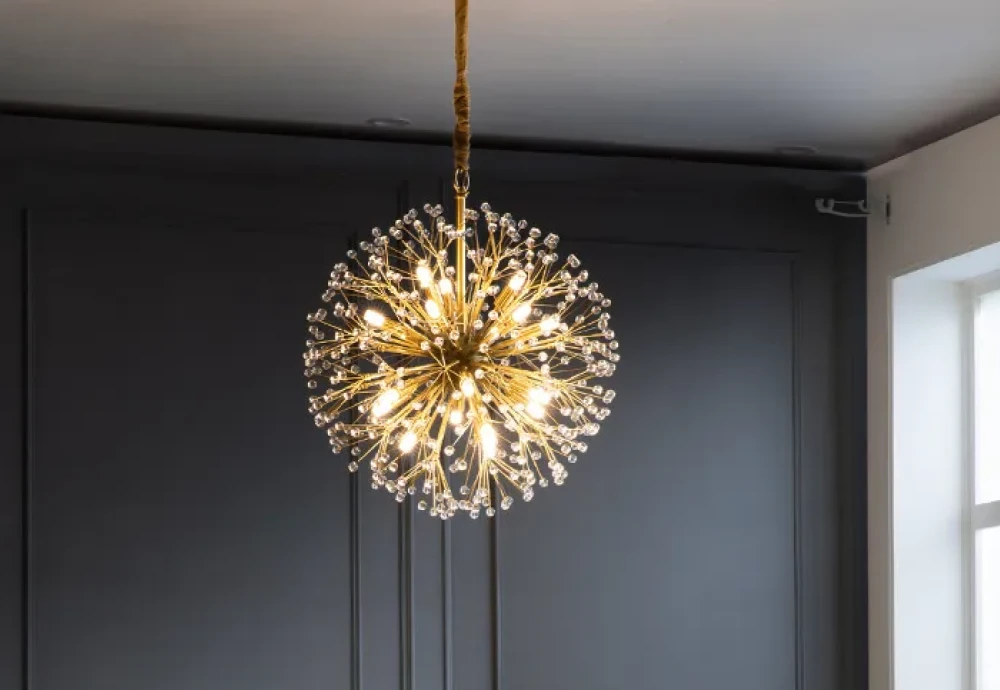 crystal globe chandelier light